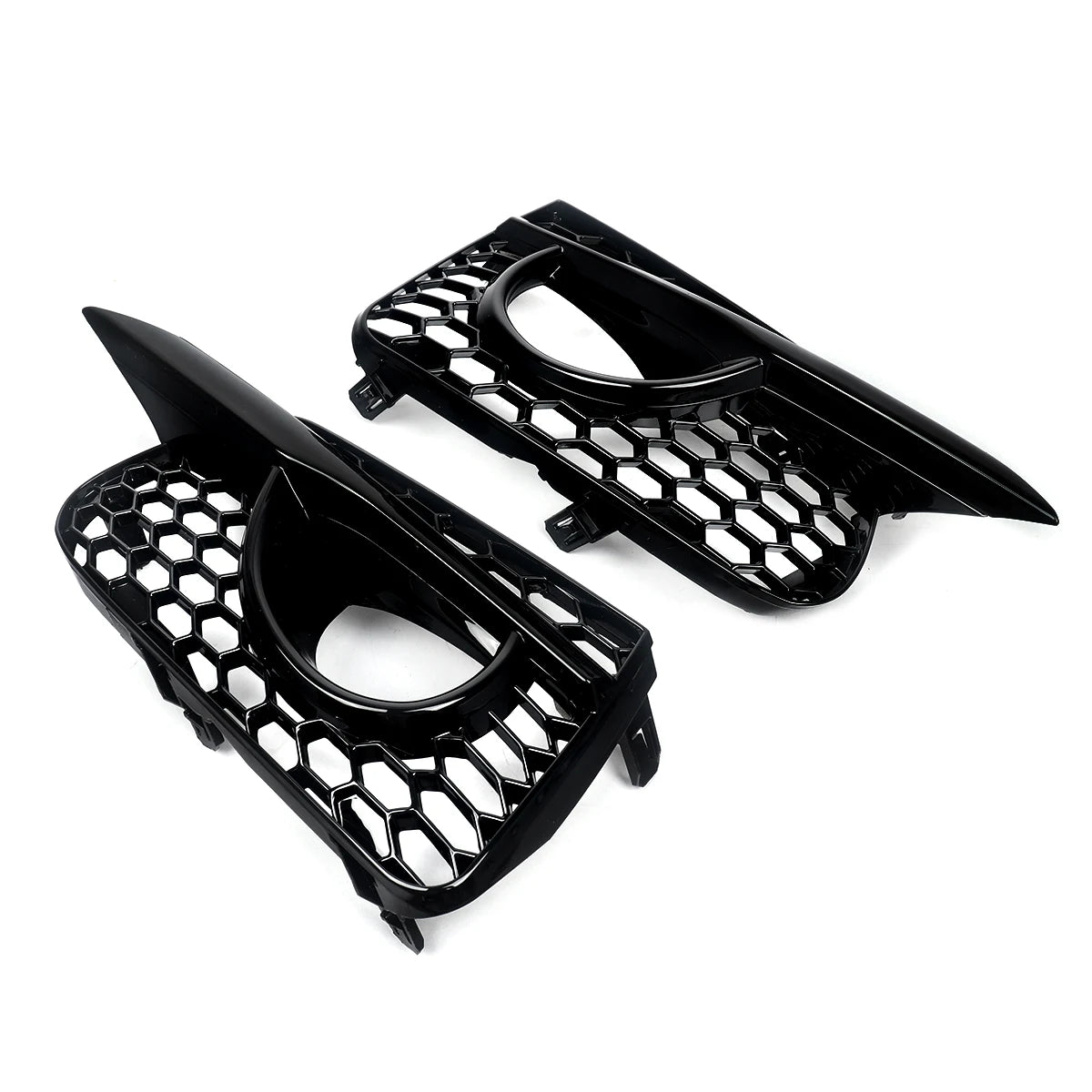 For 2014-2017 Infiniti Q50 Fog Light Grille Covers Honeycomb Style Gloss Black