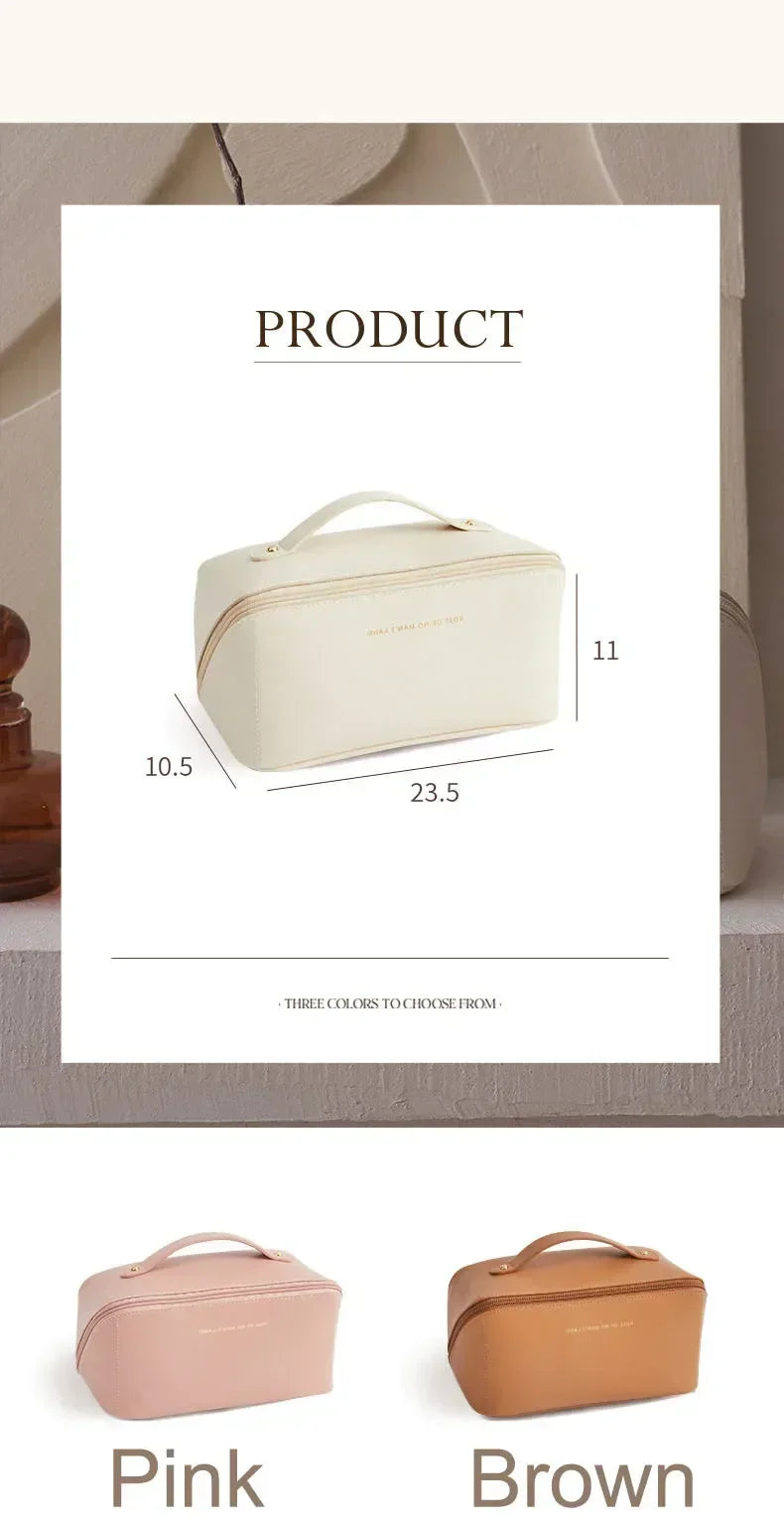 Large Makeup Organizer Bag, Travel Cosmetic and Toiletry Case for Women