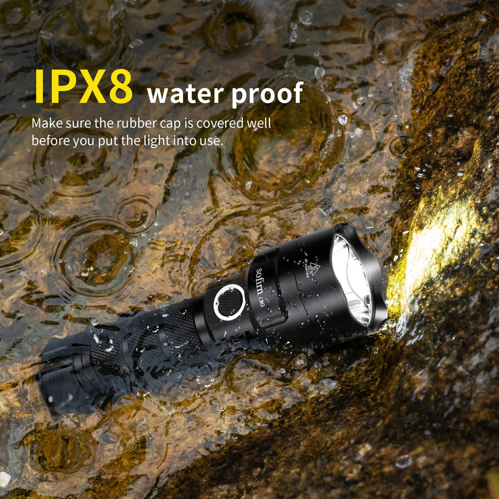 C8G SST40 Powerful LED Flashlight 21700 With Power Display Lantern 18650 Torch 2 Groups Ramping SOS Beacon Outdoor