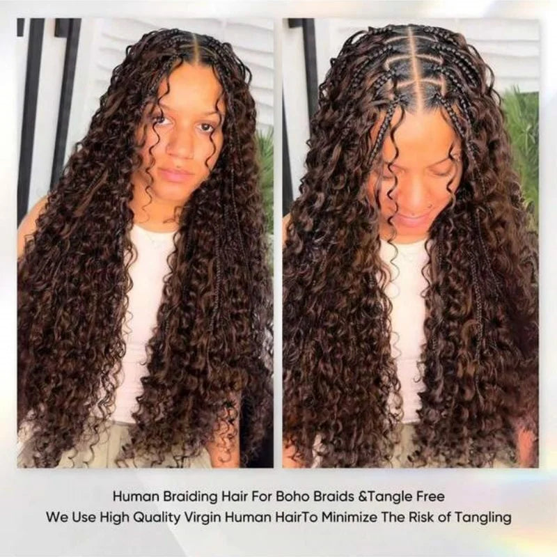 Deep Wave Human Braiding Hair, 2 Bundles