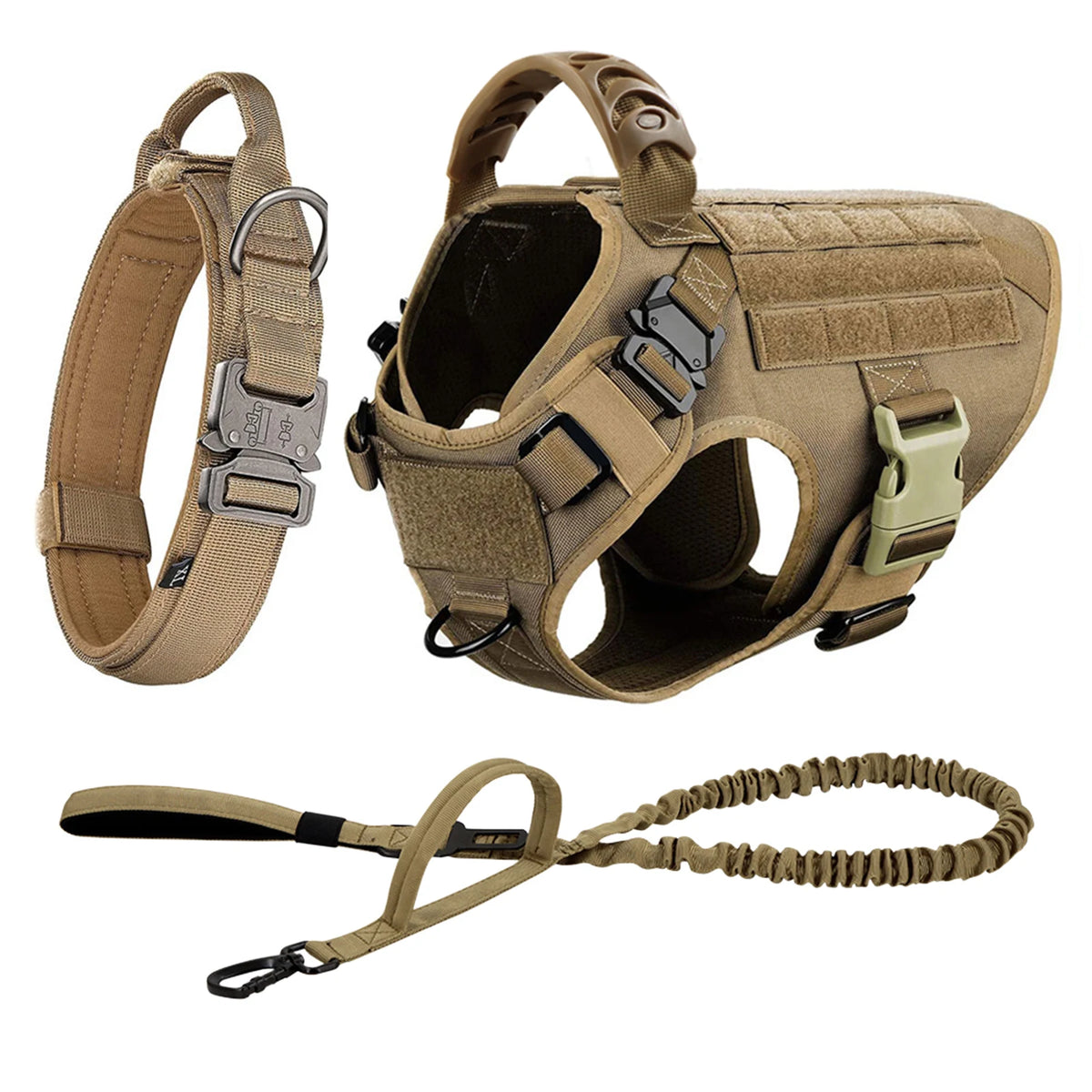 Dog Harness and Leash Set with Collar, Training and Walking Vest for Medium and Large Dogs