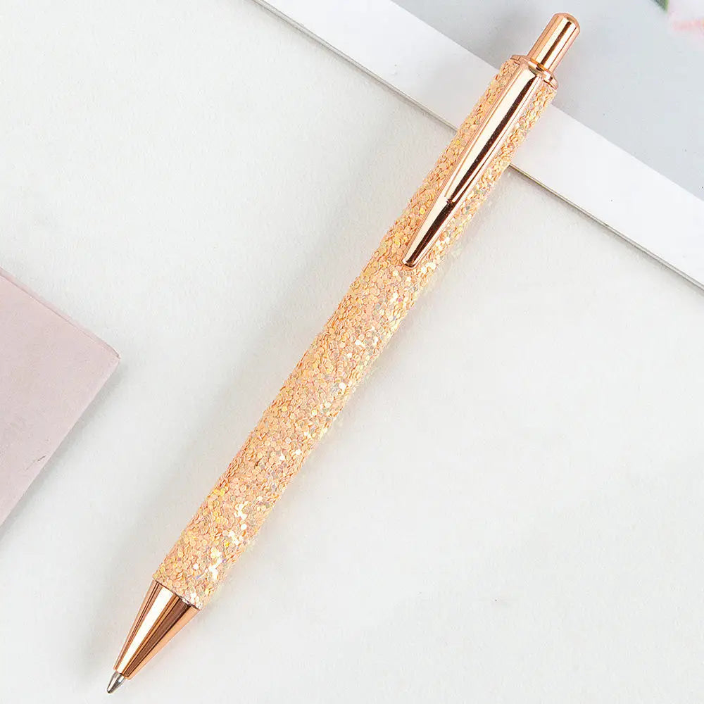 Classic Design Ballpoint Pens Commercial Metal Ballpoint Pen Luxury Portable  Rotating Automatic Ball Pen Exquisite Writing Tool