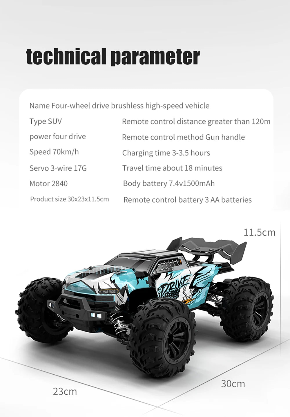 16101 Pro 1:16 75KM/H 4WD RC Car With LED Light 2.4G Remote Control Cars High Speed Drift Monster Truck for Children Gift