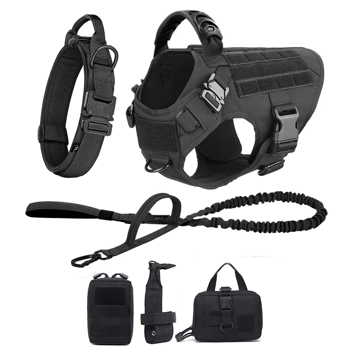 Dog Harness and Leash Set with Collar, Training and Walking Vest for Medium and Large Dogs