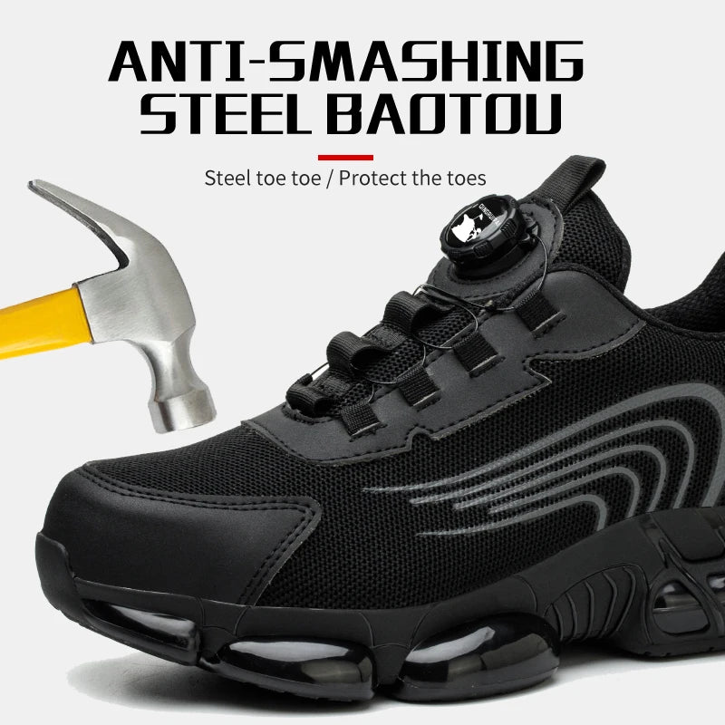 Steel Toe Slip-On Work Shoes, Puncture Resistant