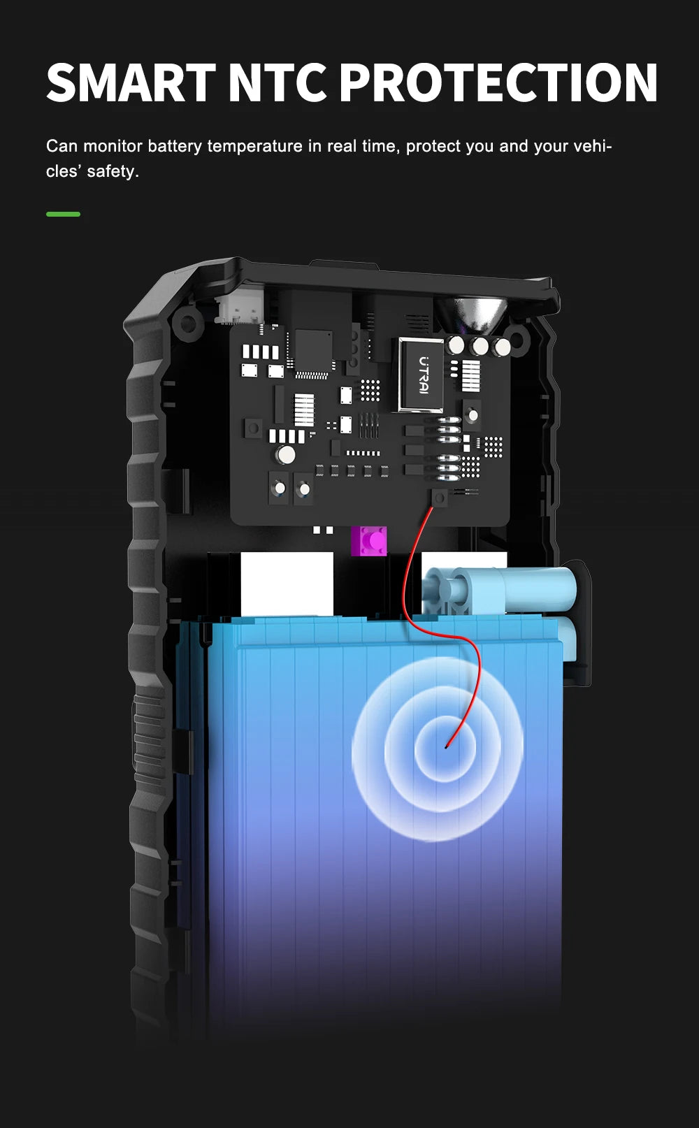 UTRAI Power Bank 4000A Jump Starter Portable Charger Car Booster 12V Auto Starting Device Emergency Car Battery Starter