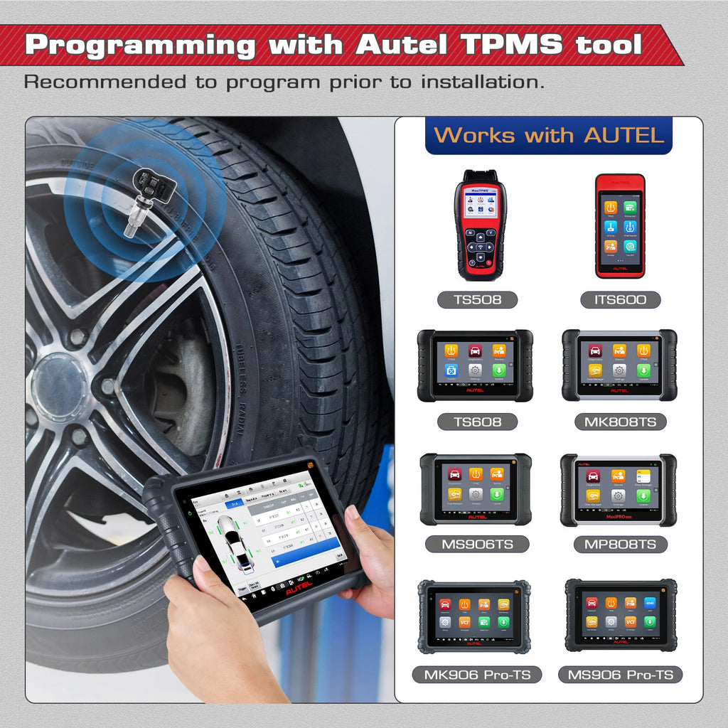 Autel MX Sensor 433MHZ+315 MHZ 2in1Mx-Sensor TPMS Tire Repair Tool Automotive Accessory For MaxiTPMS TS501 TS508 Pad Programmer