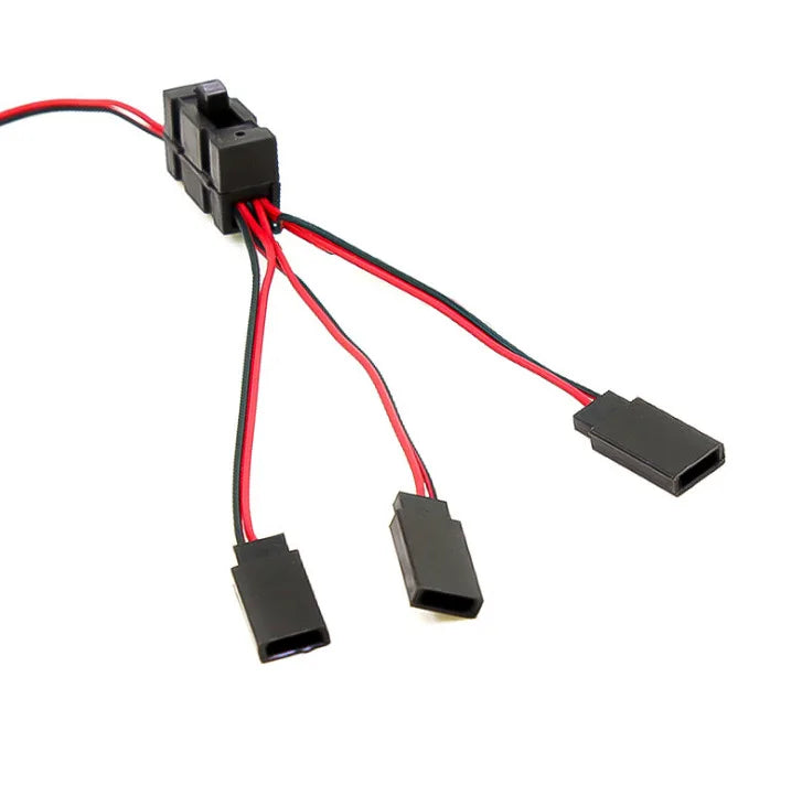 3 Way Wire LED Light On/off Switch Y Cable for 1/10 SCX10 TRX-4 RC Crawler Car On-off Y Connector Adapter RC Car Accessory