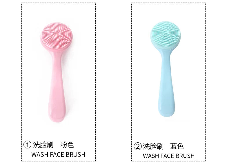 Soft Silicone Face Cleaning Brush Remove Makeup Blackhead Remover Portable Beauty Tools Facial Cleansing Brushes Beauty