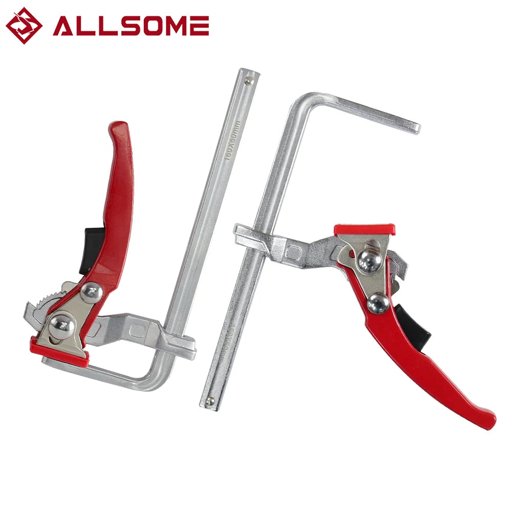 2pcs Ratcheting Table Clamps, Quick Release Track Saw Clamps, Guide Rail Clamp for MFT Table and Guide Rail System