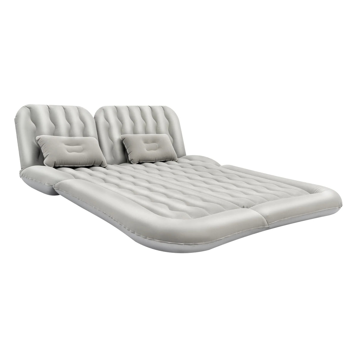 Inflatable Car Back Seat Air Mattress, Foldable Flocked Travel Bed with Pump