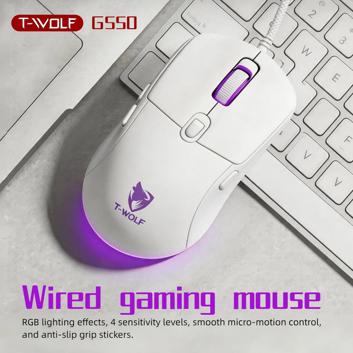 Wired RGB Gaming Mouse with 6 Programmable Buttons
