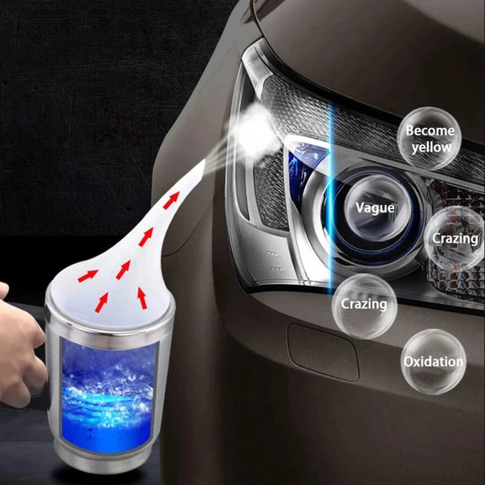 Car Headlight Restoration Polish Kit, 300ml