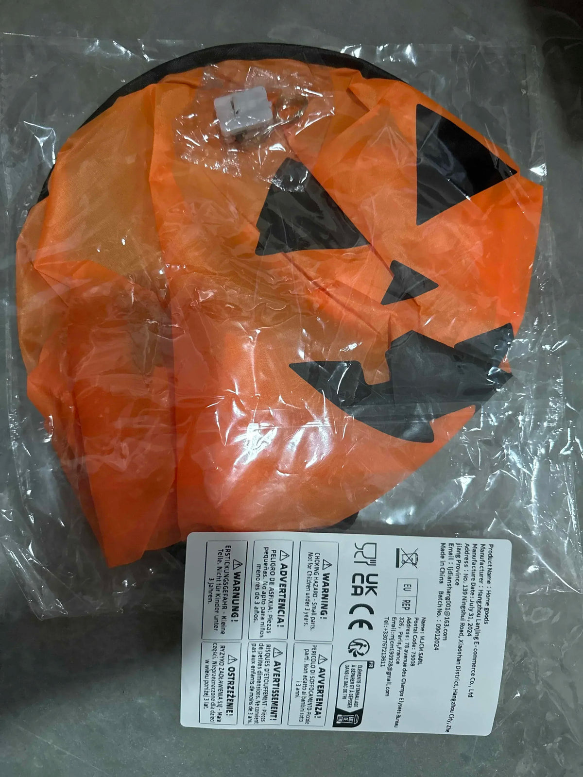 Halloween LED Light-Up Pumpkin Candy Bag