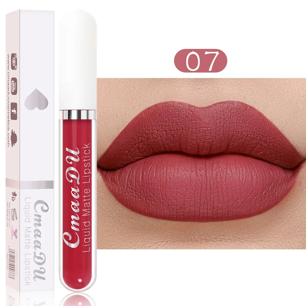 1/3pcs Matte Lipstick Set Liquid Waterproof Velvet Sexy Red Lip Gloss Kit Makeup Lasting Non-stick Cup Lip Tint Beauty Cosmetics