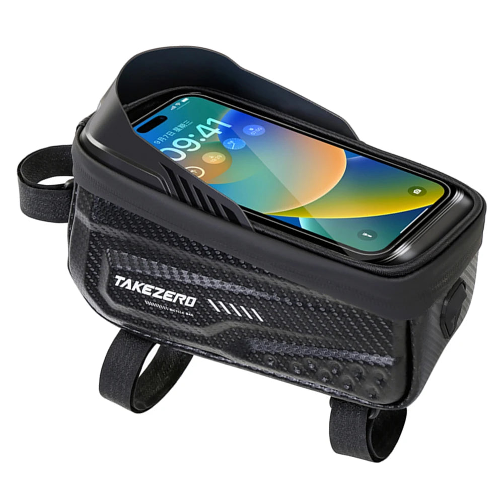 1L Bicycle Upper Tube Bag Waterproof Bike Front Frame Bag 6.8 Inch Touch Screen Road Bike Accessories