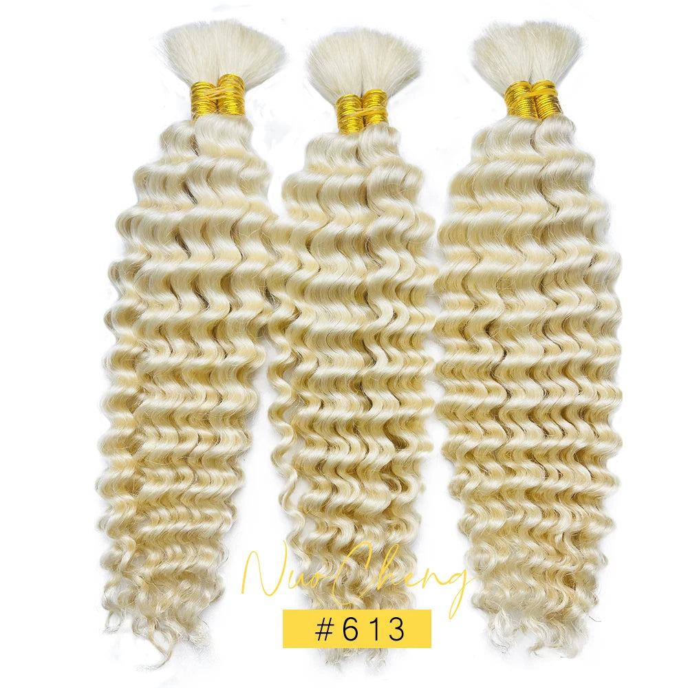 Deep Wave Human Braiding Hair for Boho Braids, 14"