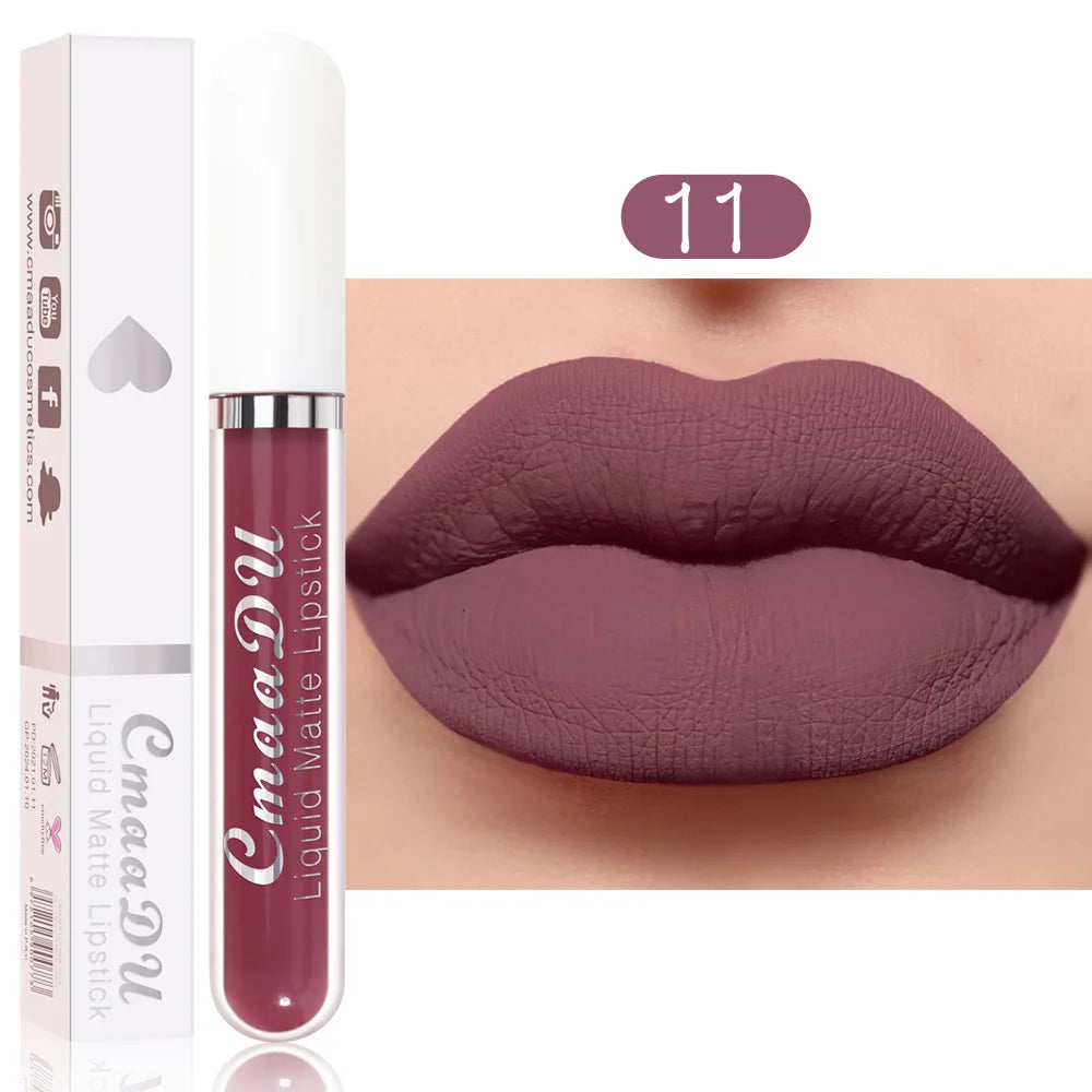 1/3pcs Matte Lipstick Set Liquid Waterproof Velvet Sexy Red Lip Gloss Kit Makeup Lasting Non-stick Cup Lip Tint Beauty Cosmetics