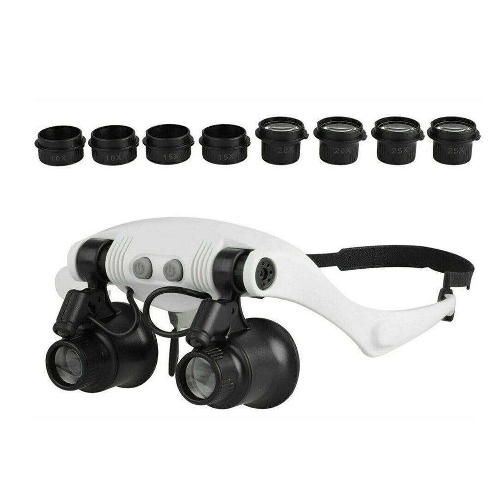 LED Jeweler's Loupe Magnifier, 10X to 25X