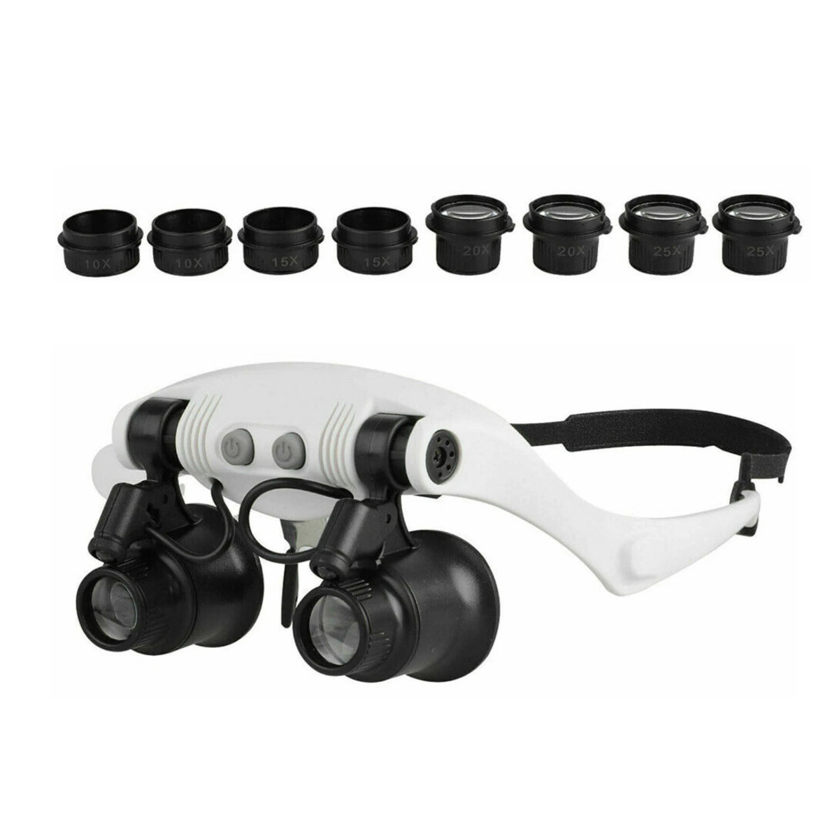 LED Jeweler's Loupe Magnifier, 10X to 25X