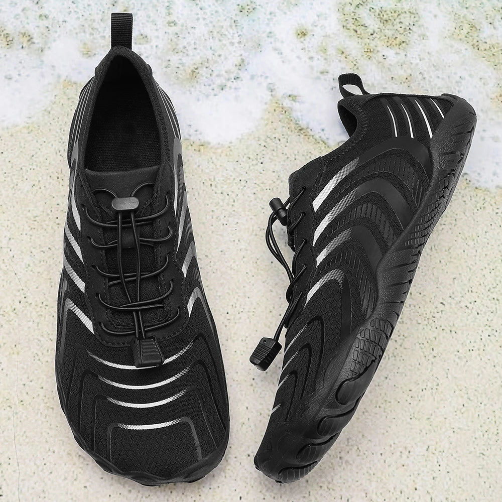 Men's Quick-Dry Water Shoes, Lightweight Barefoot Beach and Wading Sneakers