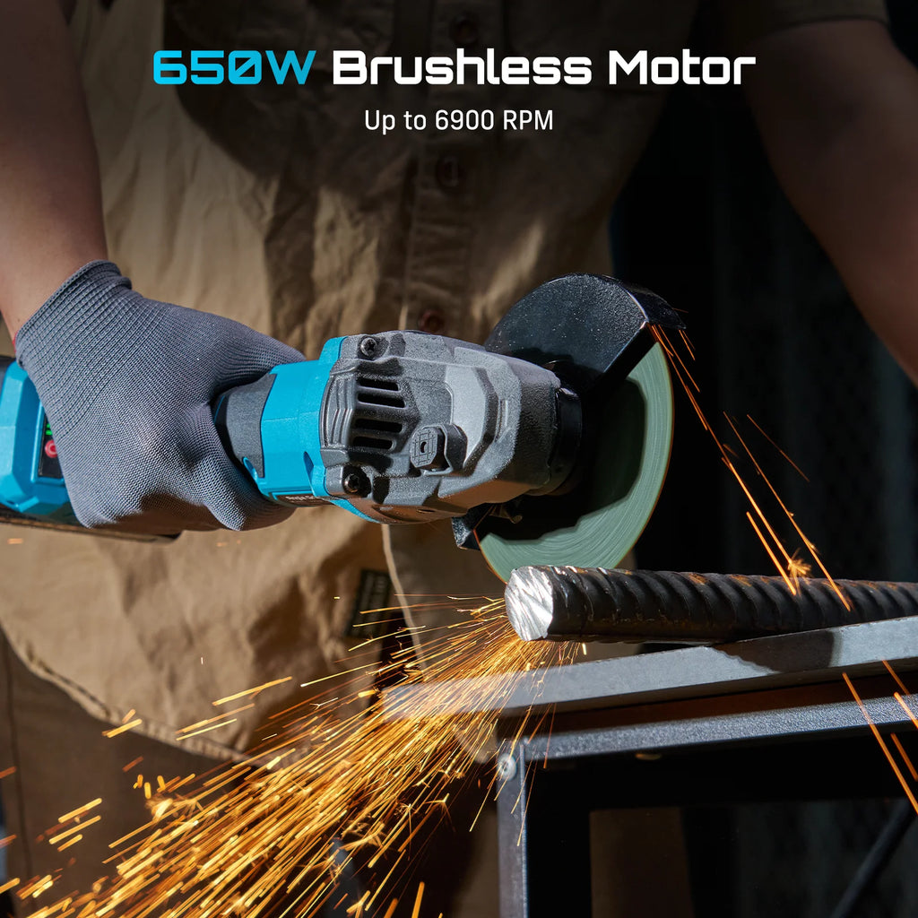 Seesii 3-In-1 Tool Combo Kit Rotary Hammer Drill Impact Wrench Angle Grinder Electric Brushless Cordless Battery Powered Tool Kits with 2x4.0Ah Batteries for Car Home Heavy-duty