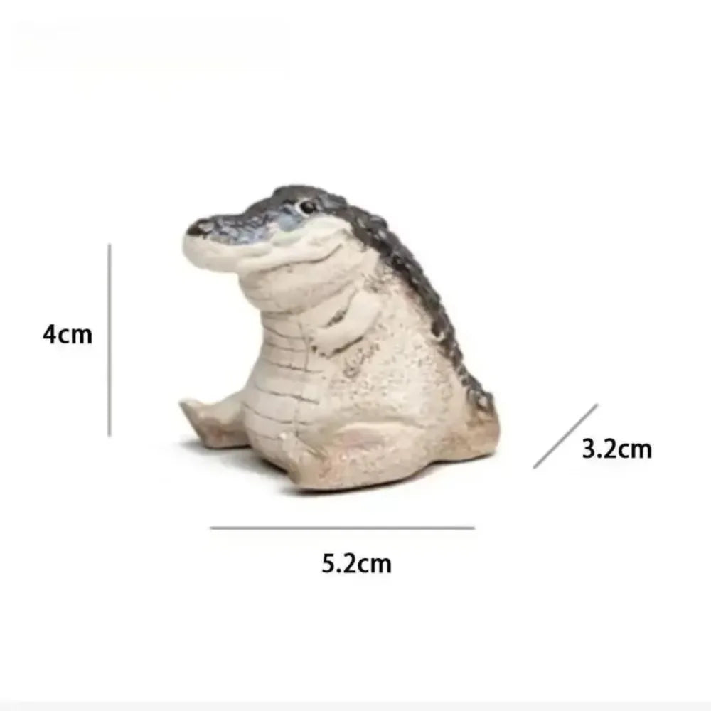 1PC Boutique Tea Pet Small Crocodile Tea Pet Ornament Handmade Tea Ceremony Tea Game Financial Tea Table Gift