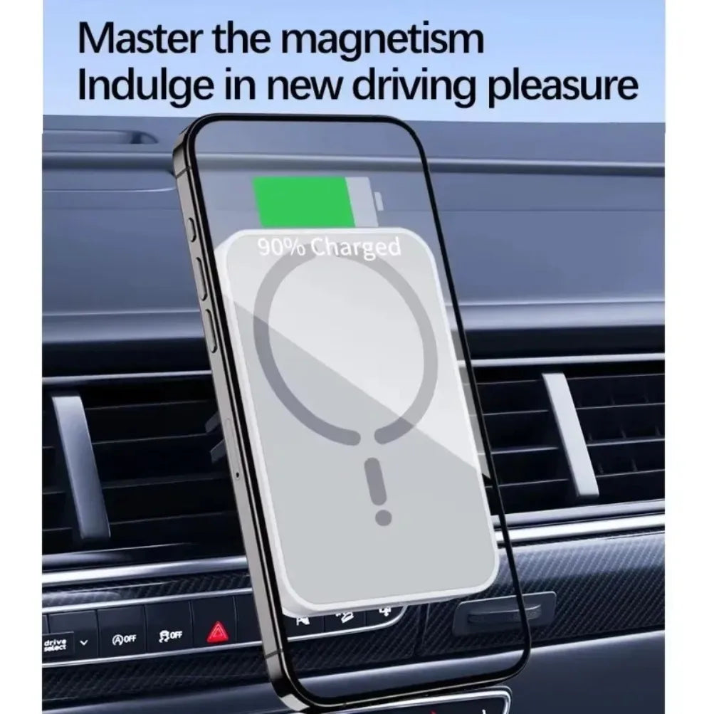 30W Magnetic Wireless Car Charger Vent Mount
