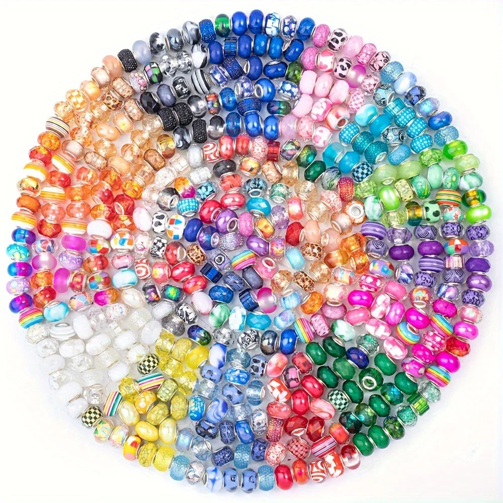 Multicolor Acrylic Spacer Beads, 12mm, 100 Pack