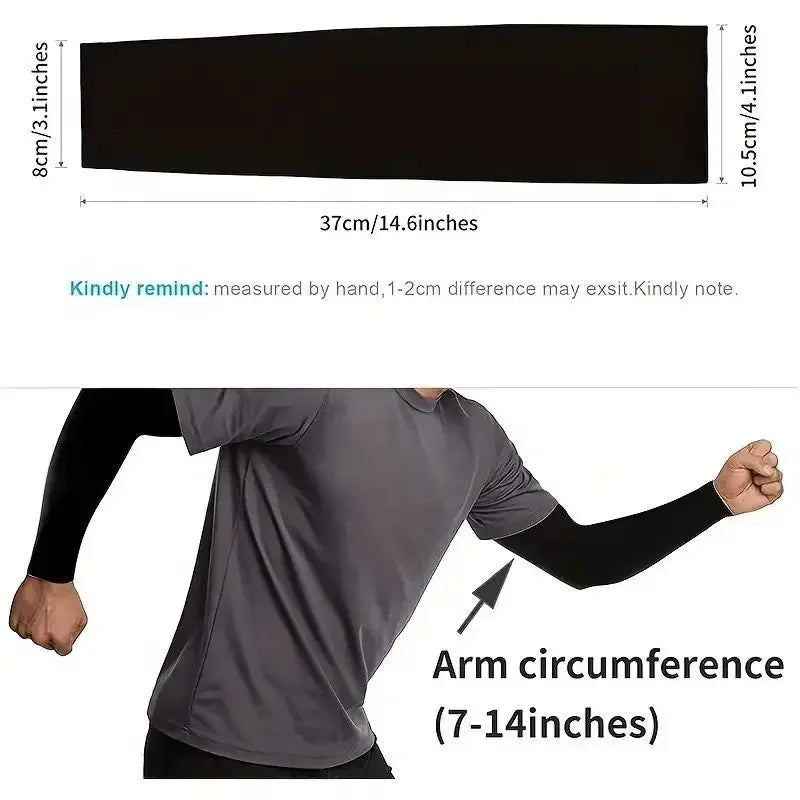 Cooling Arm Sleeves UV Sun Protection, Ice Silk Arm Covers for Men and Women