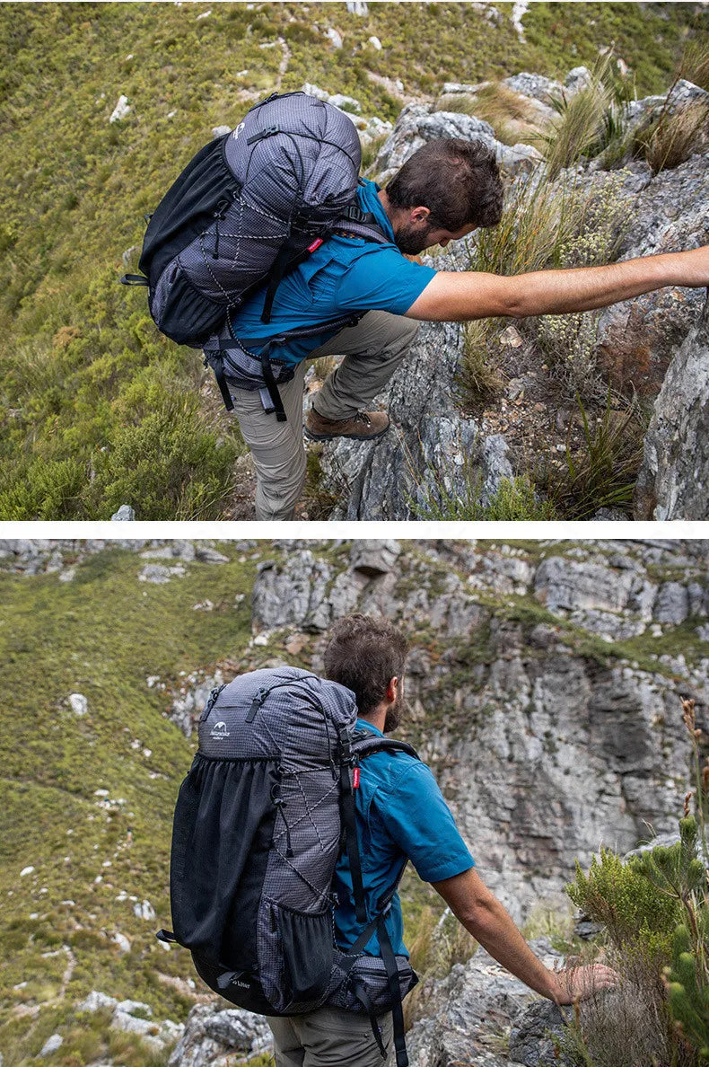 Outdoor Mountaining Backpack Waterproof High Capacity Sports Climbing Ultralight Hiking Travel Bag With Rain Cover