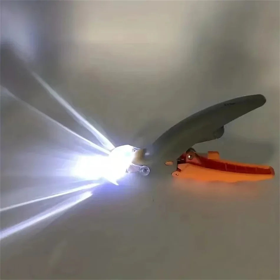 LED Pet Nail Clipper with 5X Magnifying Lens, Dog Cat Nail Trimming Scissors, Safe Claw Grooming Tool for Pets