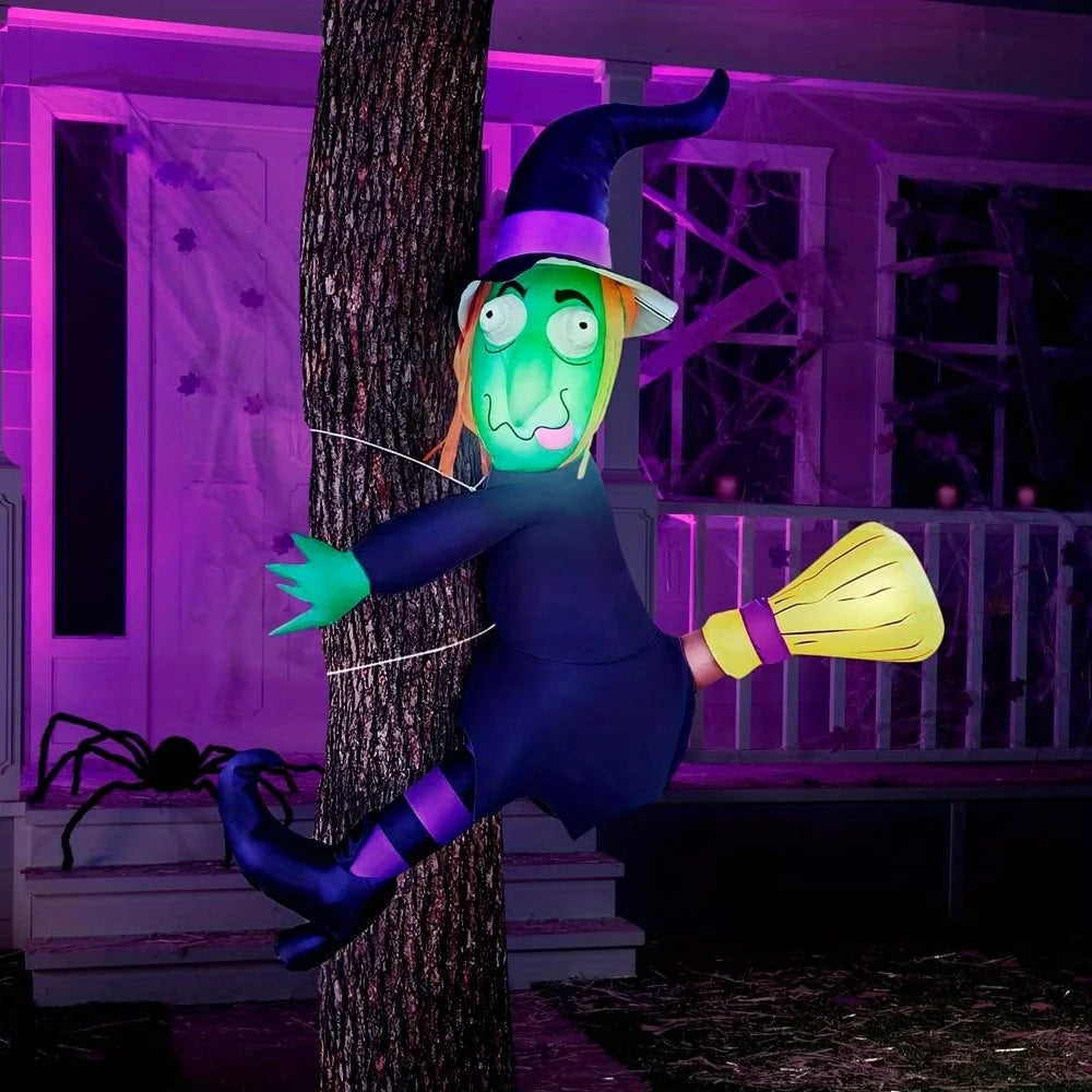 Halloween 4 ft Inflatable Witch with Built-In LED Lights