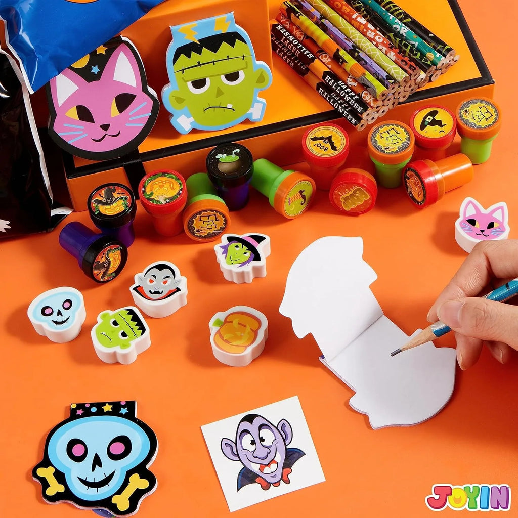 Halloween Party Favor Stationery Set, 168 Pcs for Trick or Treat Bags