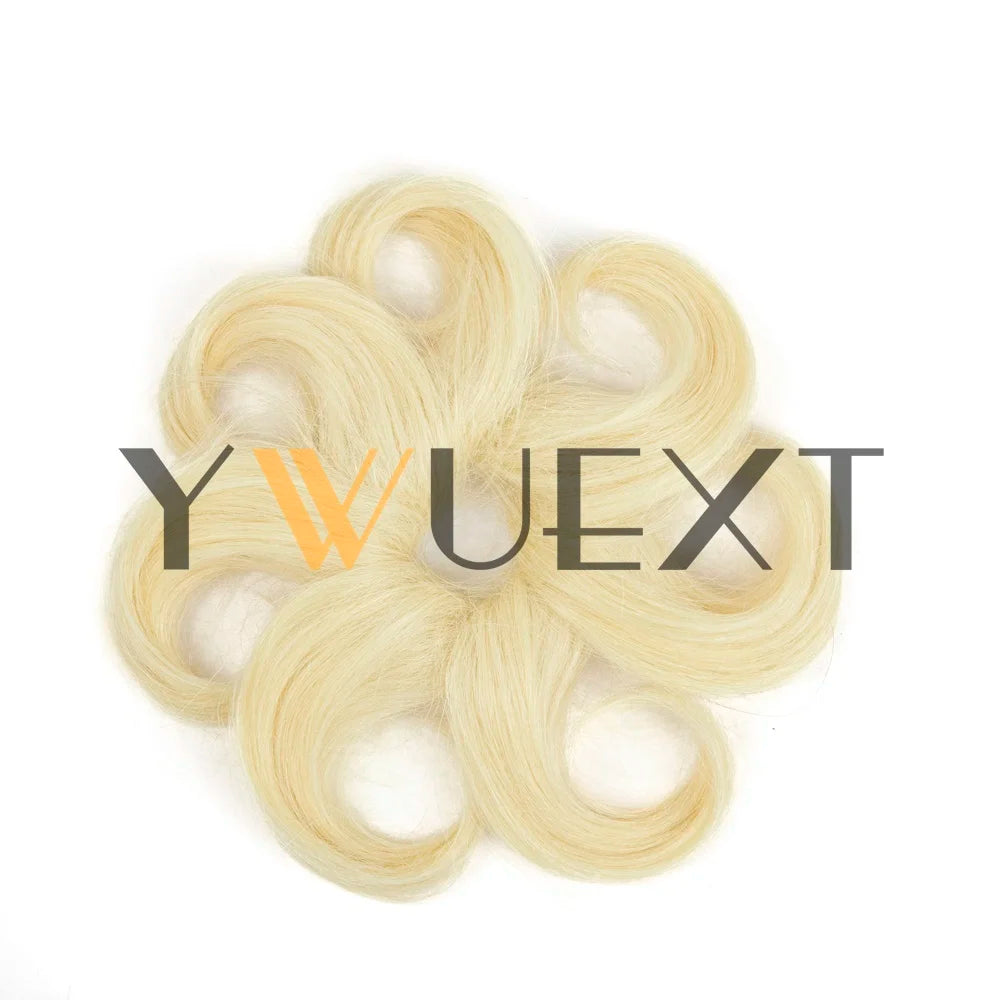 Curly Human Hair Bun Chignon