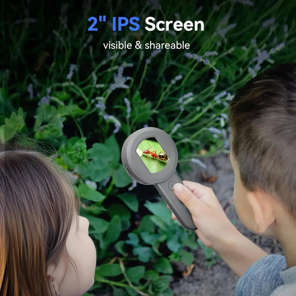 TOMLOV P10 Kids Microscope Digital Portable 100X Illuminated Jewelers Loupe Handheld Coin Magnifier with Light for Error Coins Collector Pocket Trichome Magnifying Glass