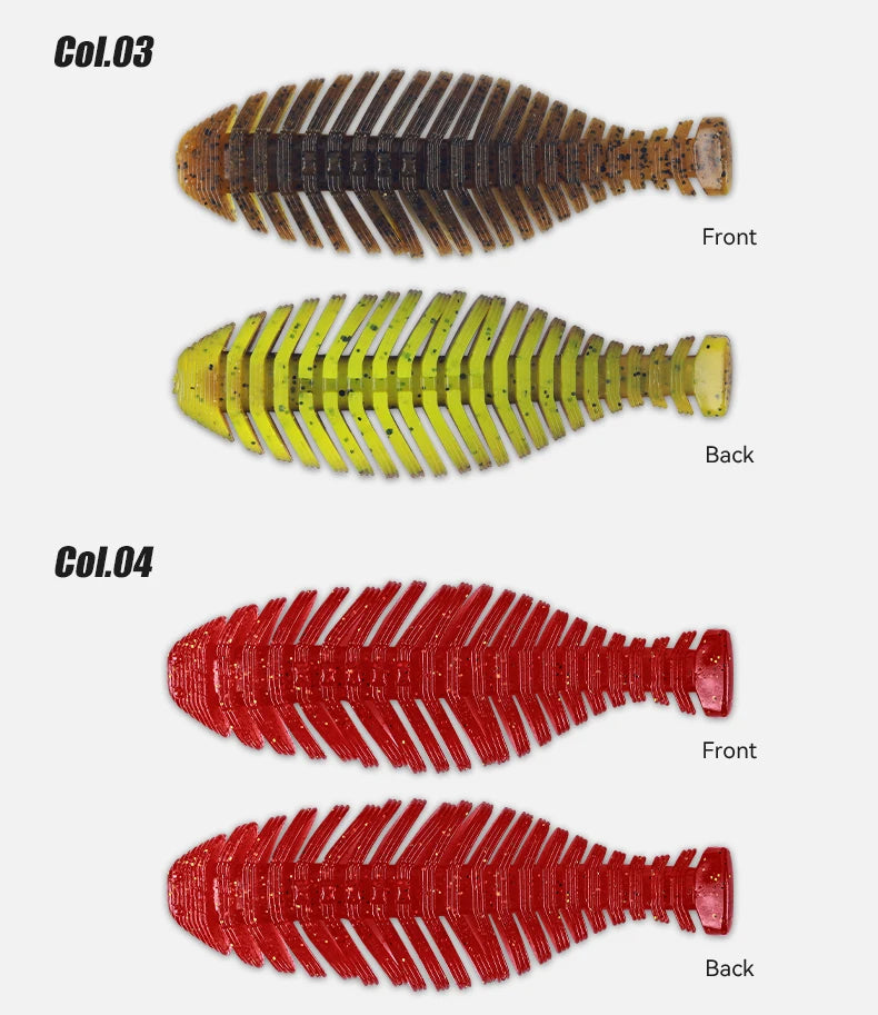 3-Pack Soft Paddle Tail Swimbaits 95mm 12.5g, Scented Shad Fishing Lures