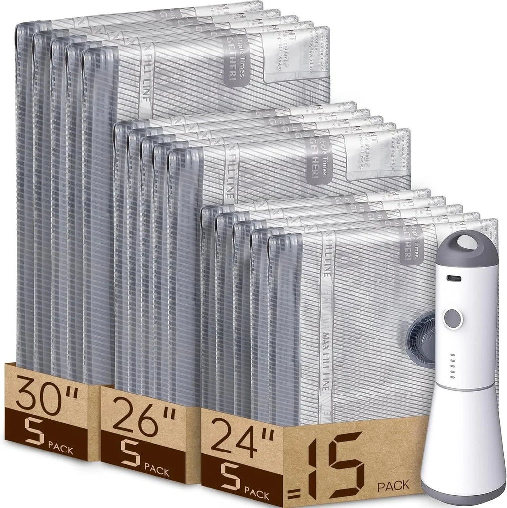 Travel Vacuum Compression Bags with Electric Pump