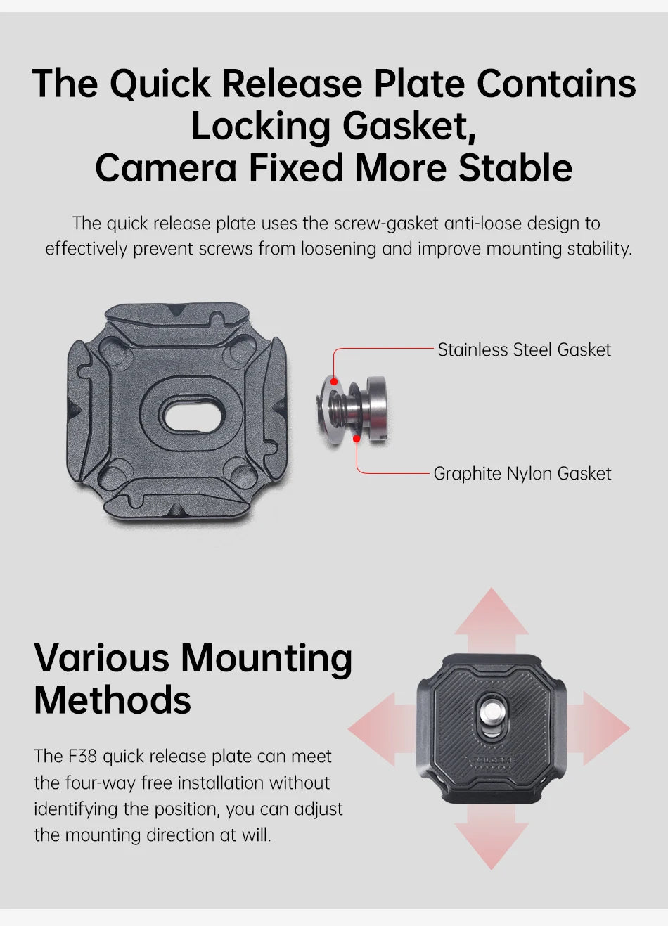 Ulanzi Falcam F38 Quick Release Shoulder Strap /Backpack Base /Kit V2 Compatible With F38 PD Fotopro PGY Quick Release Plate