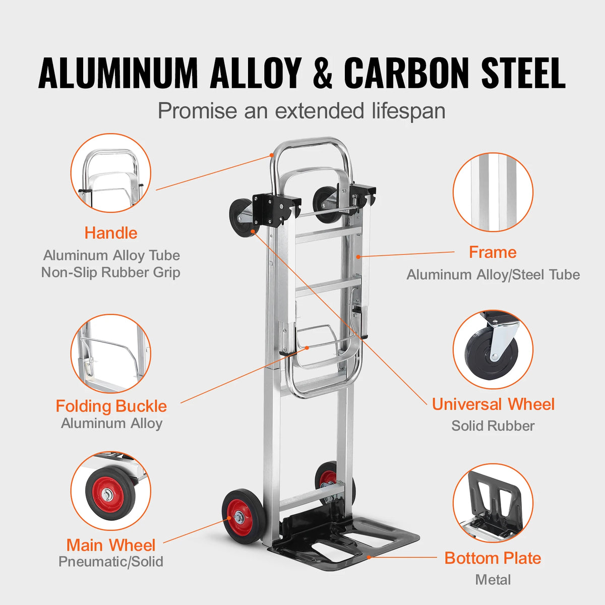 SucceBuy 400 lb Folding Hand Truck Dolly