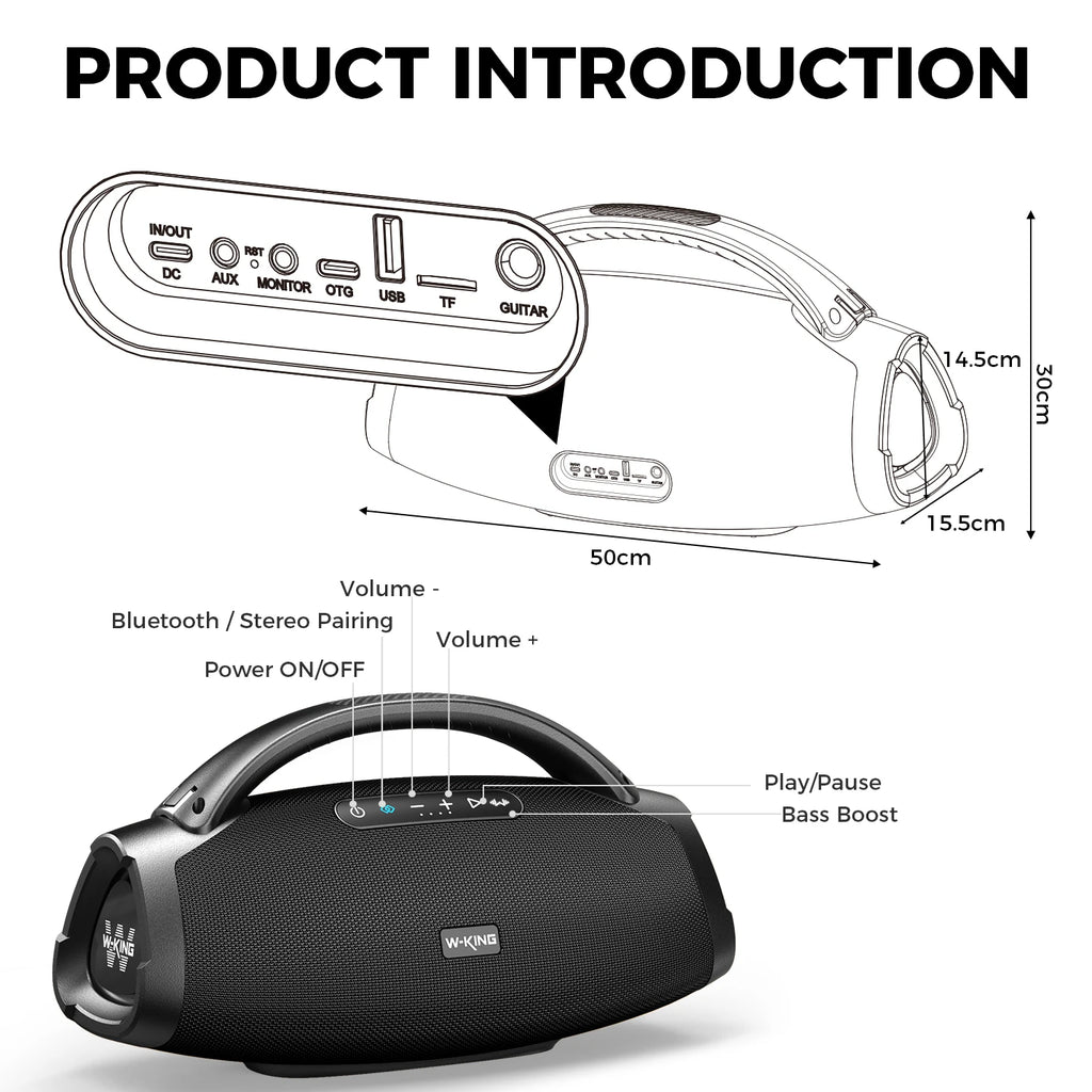 W-KING X20 200W Portable Bluetooth Party Speaker