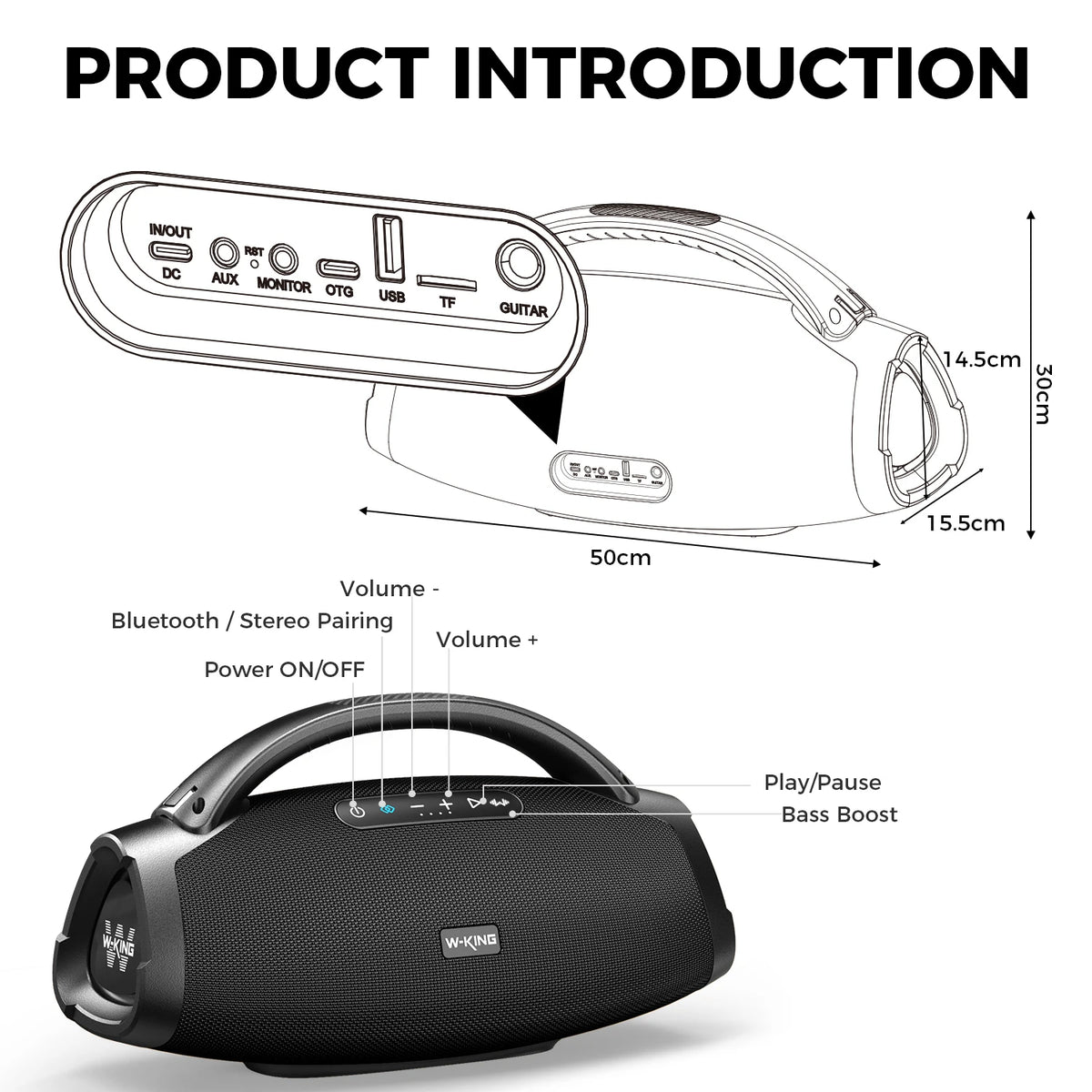 W-KING X20 200W Portable Bluetooth Party Speaker
