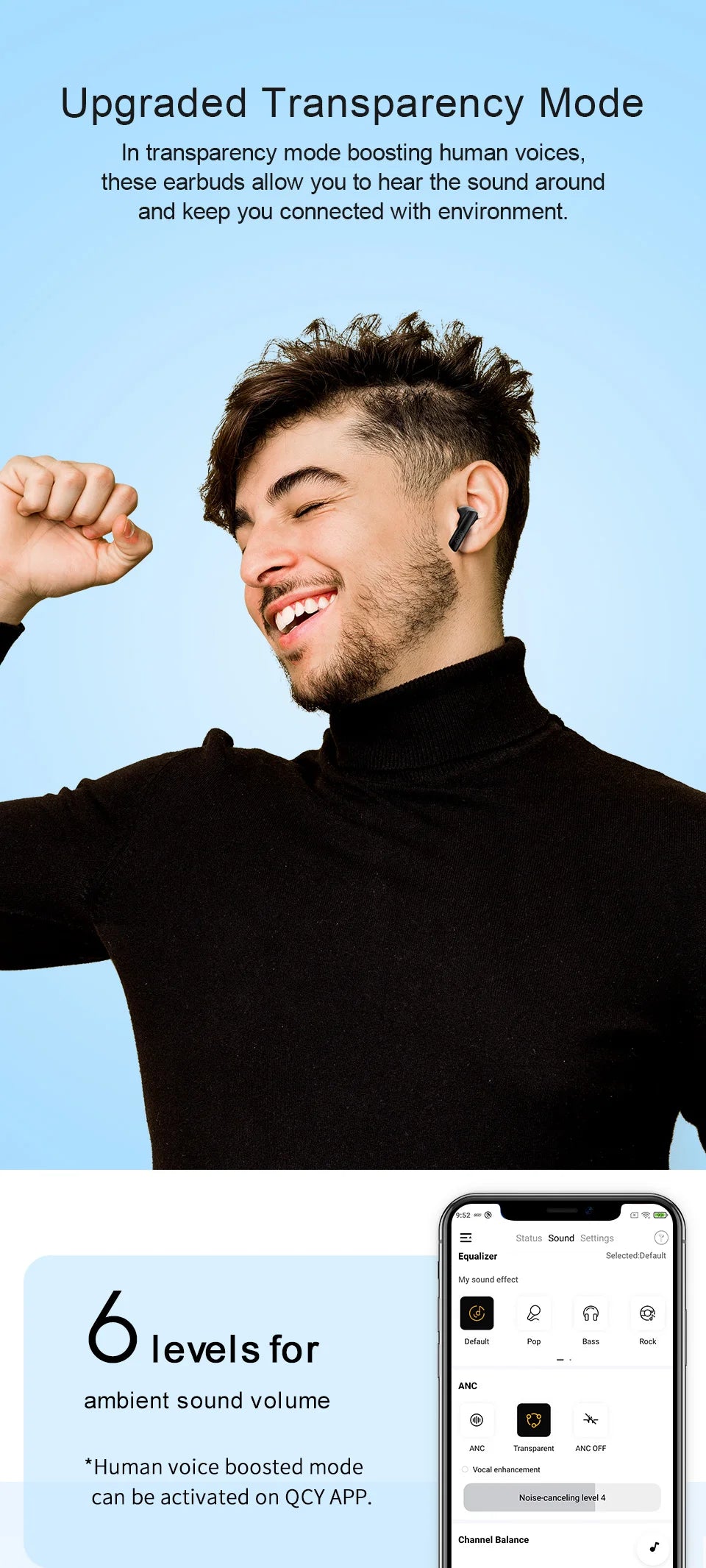 QCY HT05 MeloBuds ANC Wireless Earbuds