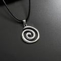 Vintage Spiral Vortex Pendant Necklace Hand-woven Leather Rope Necklace for Women Boho Goth Necklace Fashion 2026 Y2K Jewelry