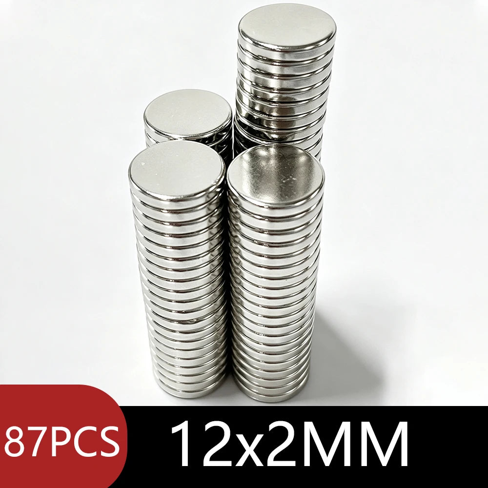 Round Disc Strong Magnets Silver Plated Magnets Tiny Circular Flat Magnets Assorted Sizes for DIY Crafts Model Making Fridge Office Scientific Experiment Household Handicraft Multi‑Scene Application