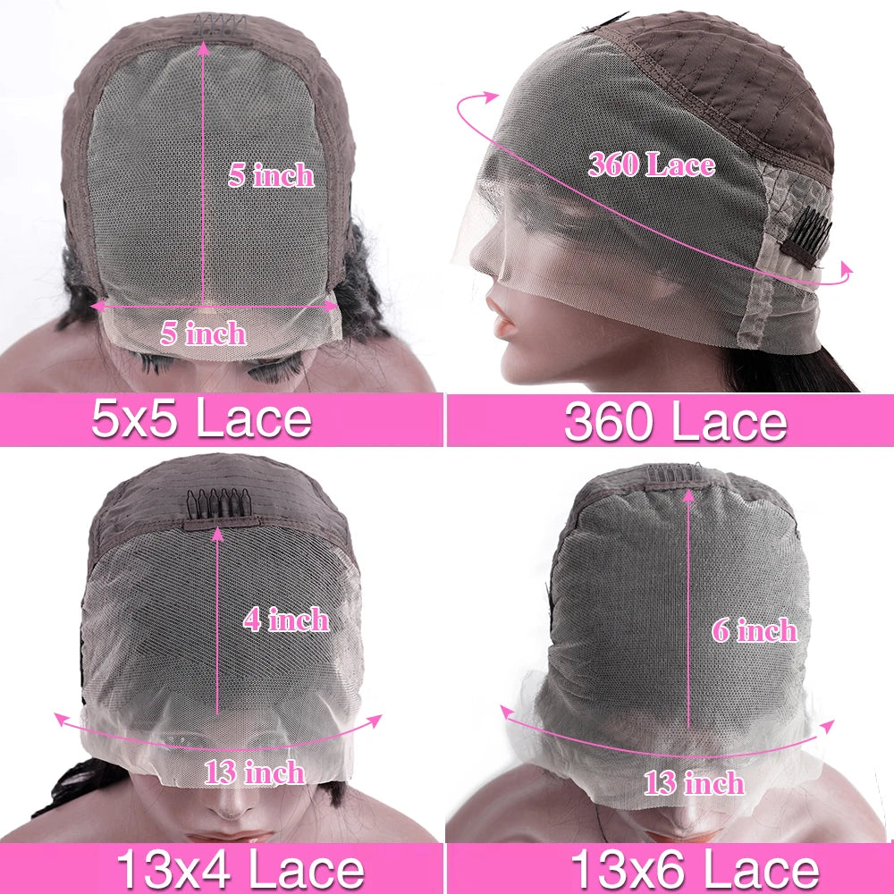 HD Transparent 13x4 13x6 Body Wave Lace Front Wig Pre Plucked 360 Lace Frontal Wig Human Hair Wigs For Women 5x5 Wig 200 Density