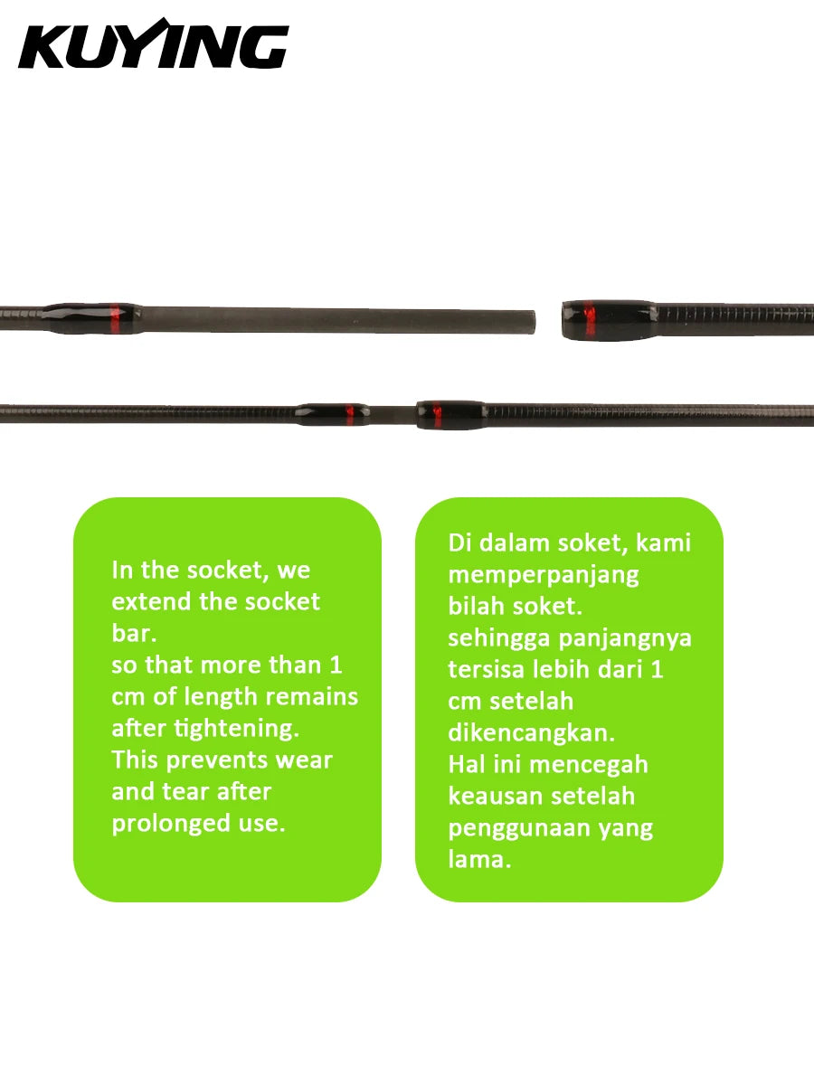 KUYING TETON L UL SUL 5'2' 6' 6'3' 6'4'6'2' 6'6' Fishing Rod Lure Cane Spinning Casting FUJI Carbon 1-4g 0.8-3g 2-10g M-Fast BFS