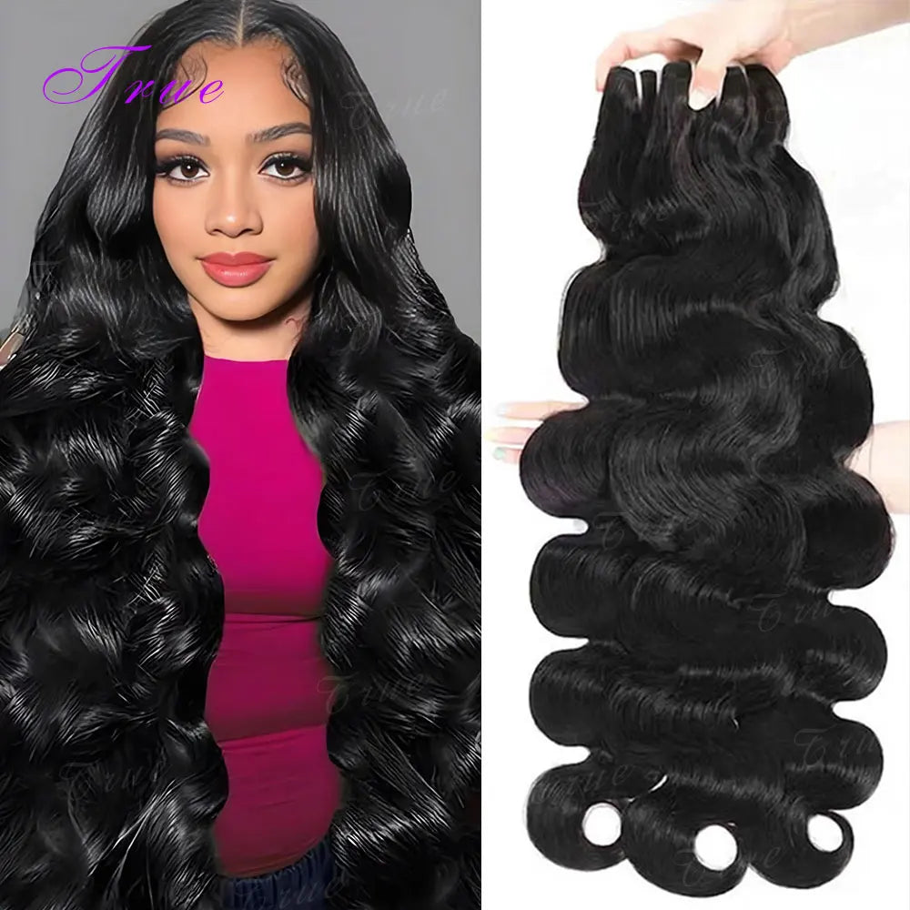 Body Wave Human Hair Bundles, 2–4 Pack