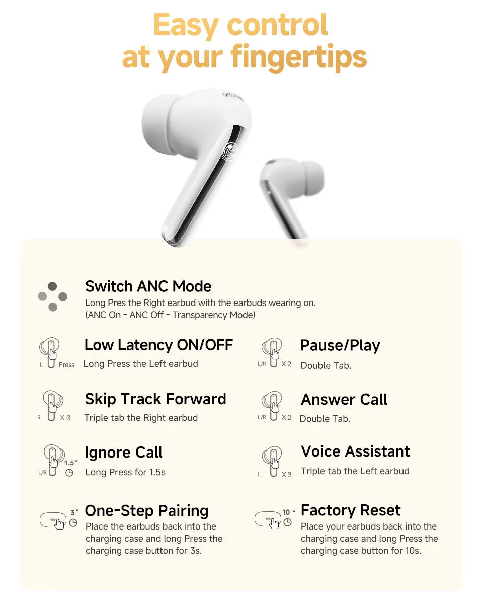 QCY MeloBuds Pro ANC Wireless Earbuds