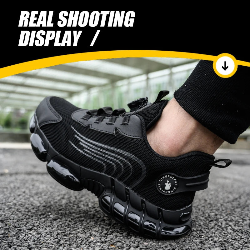 Steel Toe Slip-On Work Shoes, Puncture Resistant